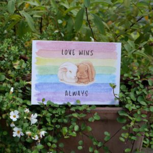Postkarte "Heinrich und Mona - Love wins"