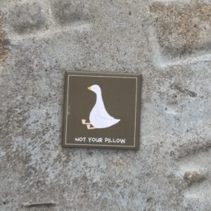 🐾 Magnetbutton "Gans - Not your pillow"